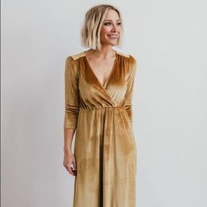 Sofia shell velvet maxi dress